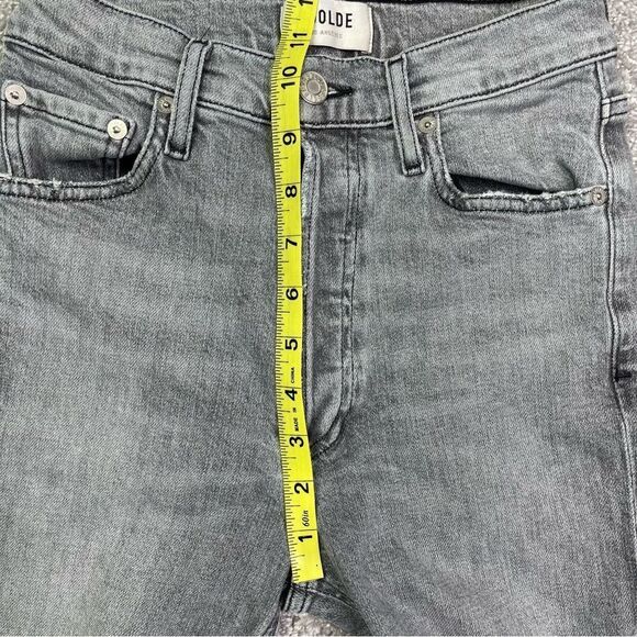 Agolde Nico Jeans Women’s 24 Gray Ankle Skinny High Rise Button Fly Stretch - Picture 11 of 13